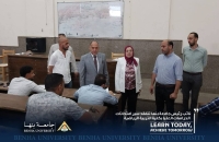نائب رئيس جامعة بنها لشئون الدراسات العليا والبحوث تتفقد سير امتحانات الفصل الدراسي الثاني بكلية التربية الرياضية